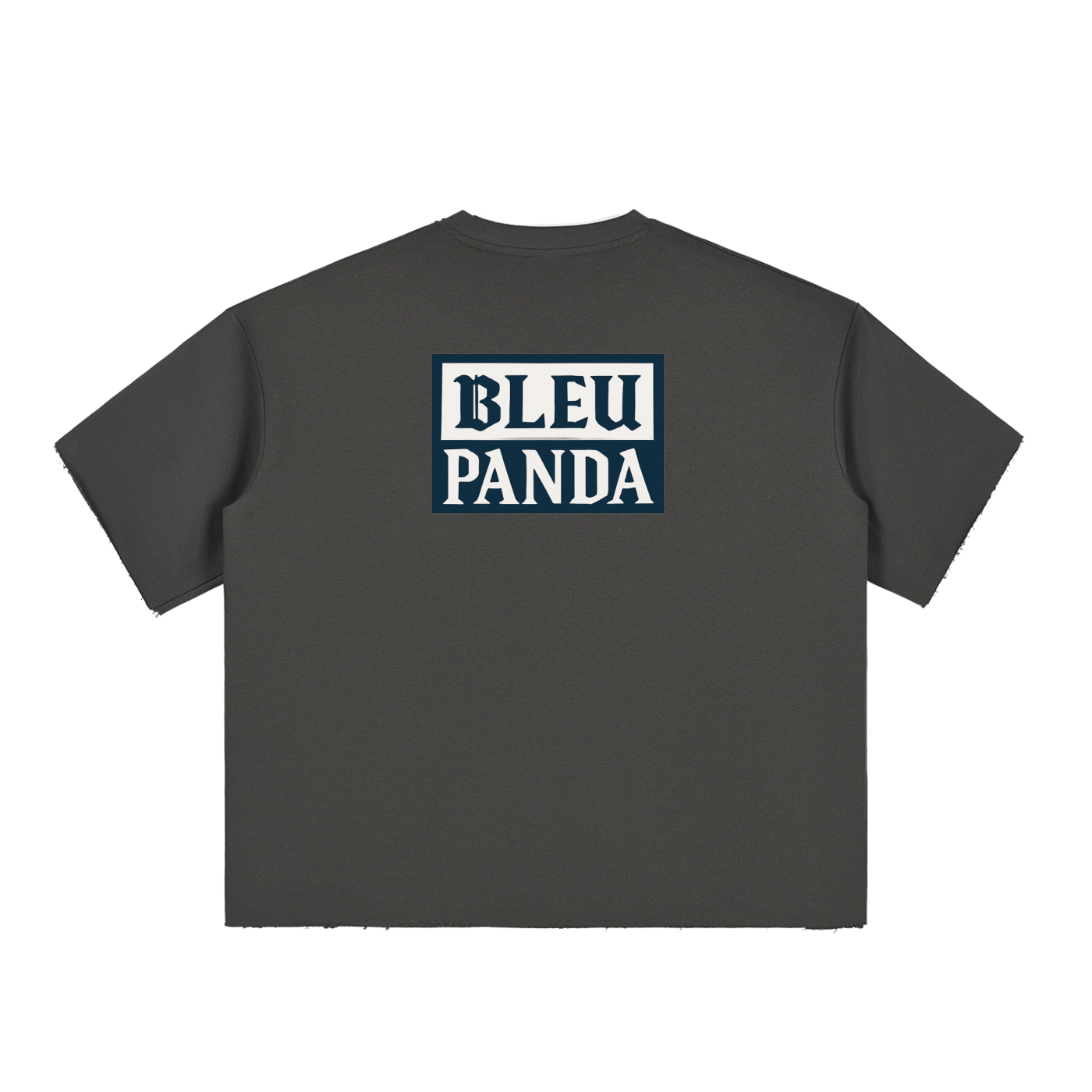 Boxy Half-Sleeve Raw-Edge T-Shirt
