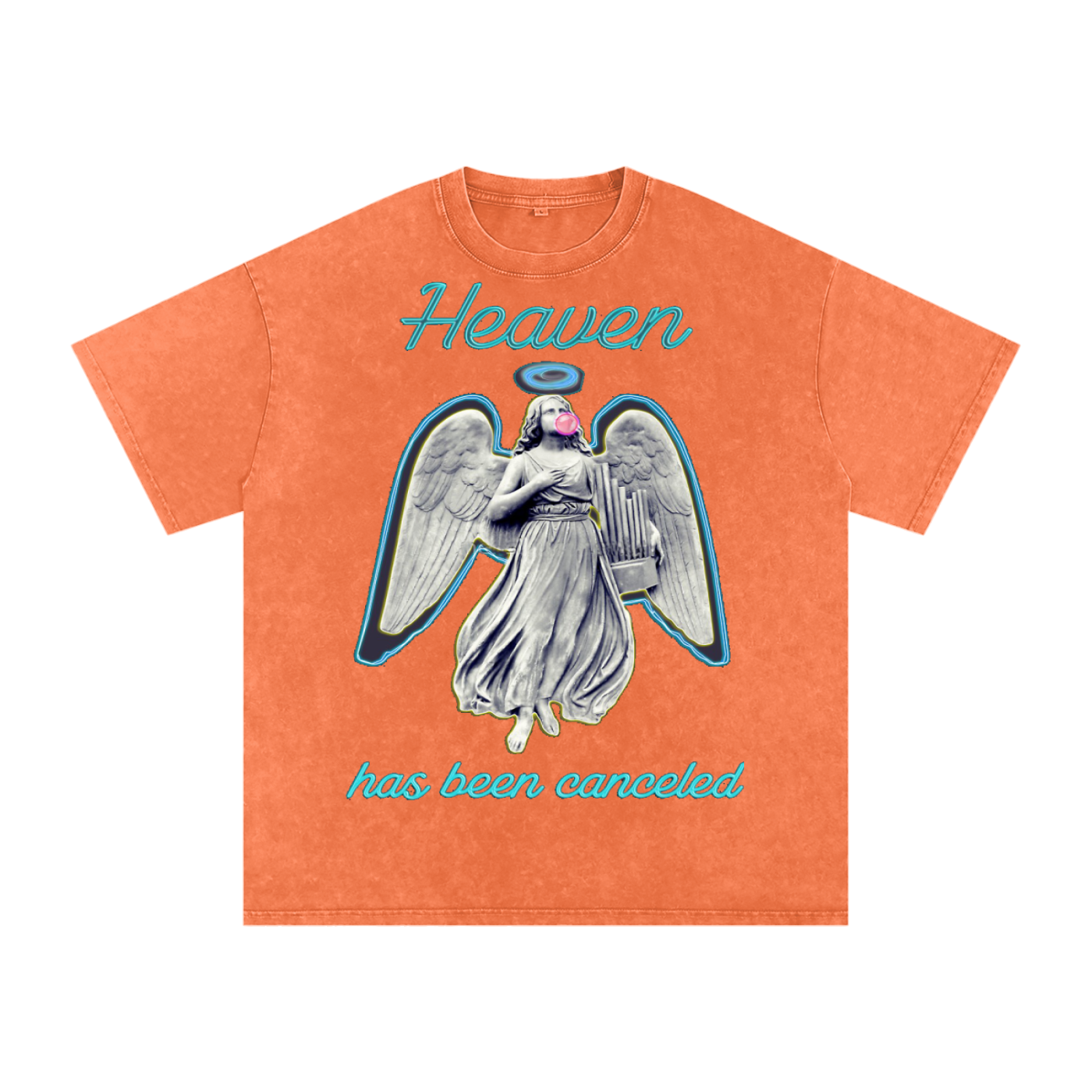 Snow Washed Oversized Cotton T-Shirt