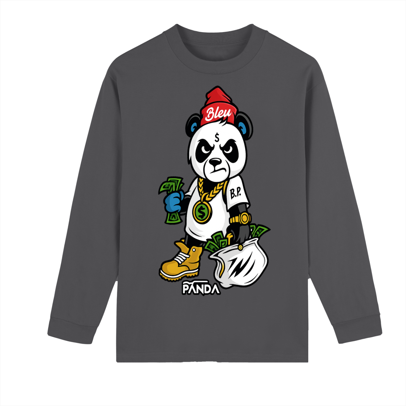 Crew Neck Drop Shoulder Long Sleeve Shirt