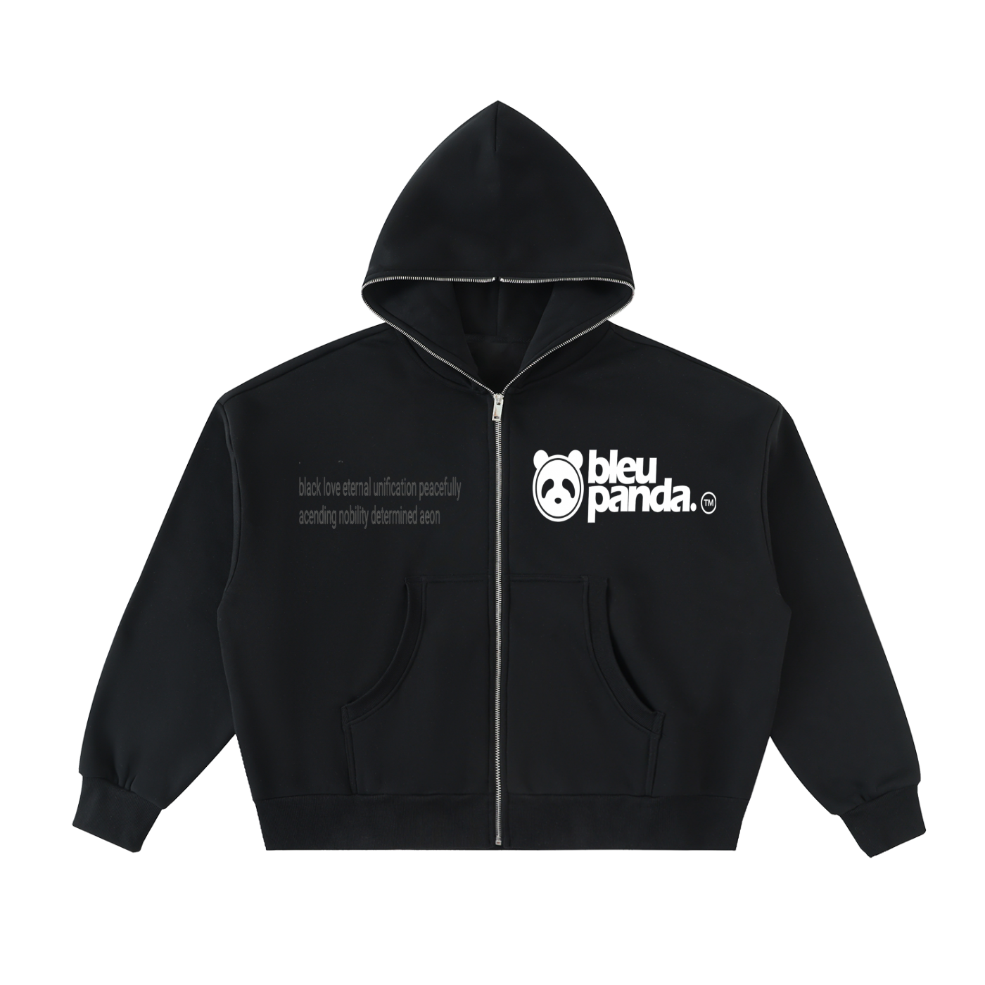 Fleeced Full-Zip Boxy Hoodie