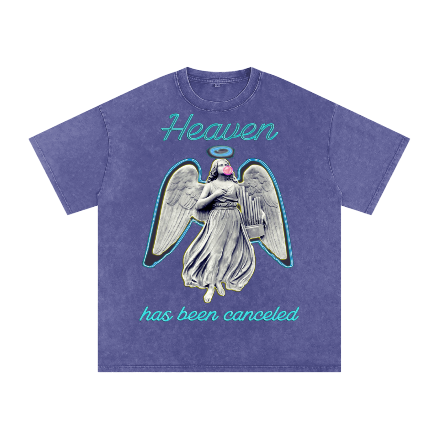 Snow Washed Oversized Cotton T-Shirt