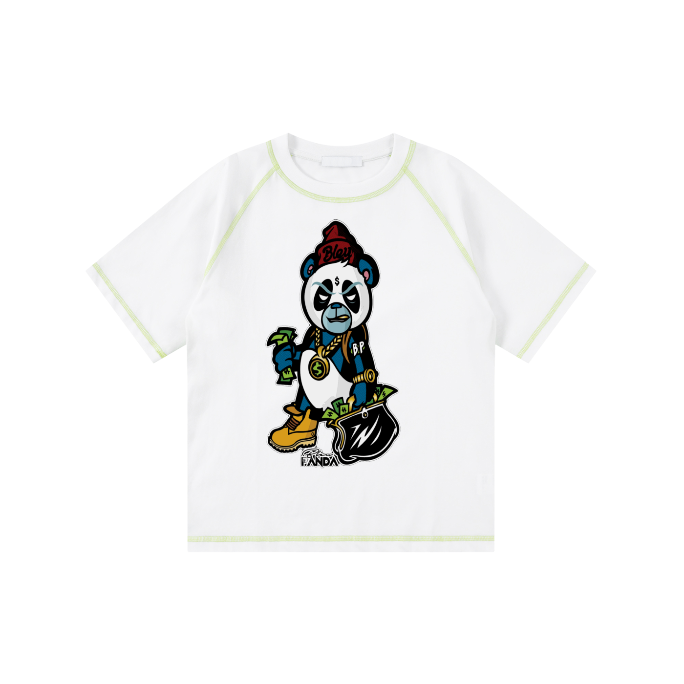 Loose Contrast-Stitched Kids' T-Shirt
