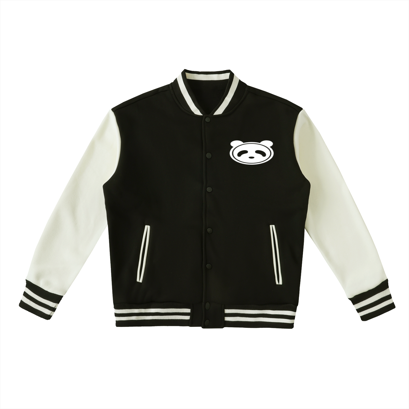 Two-Tone Fleeced Varsity Jacket