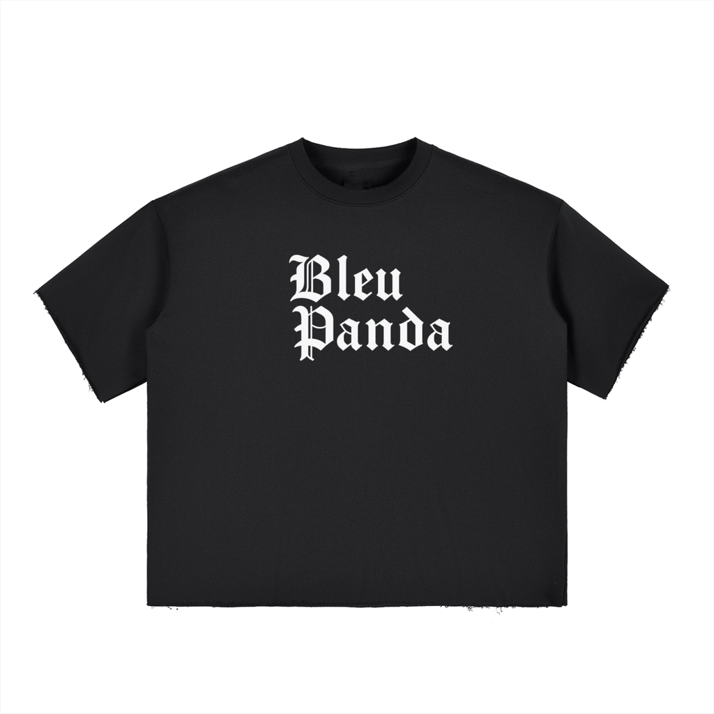 Boxy Half-Sleeve Raw-Edge T-Shirt