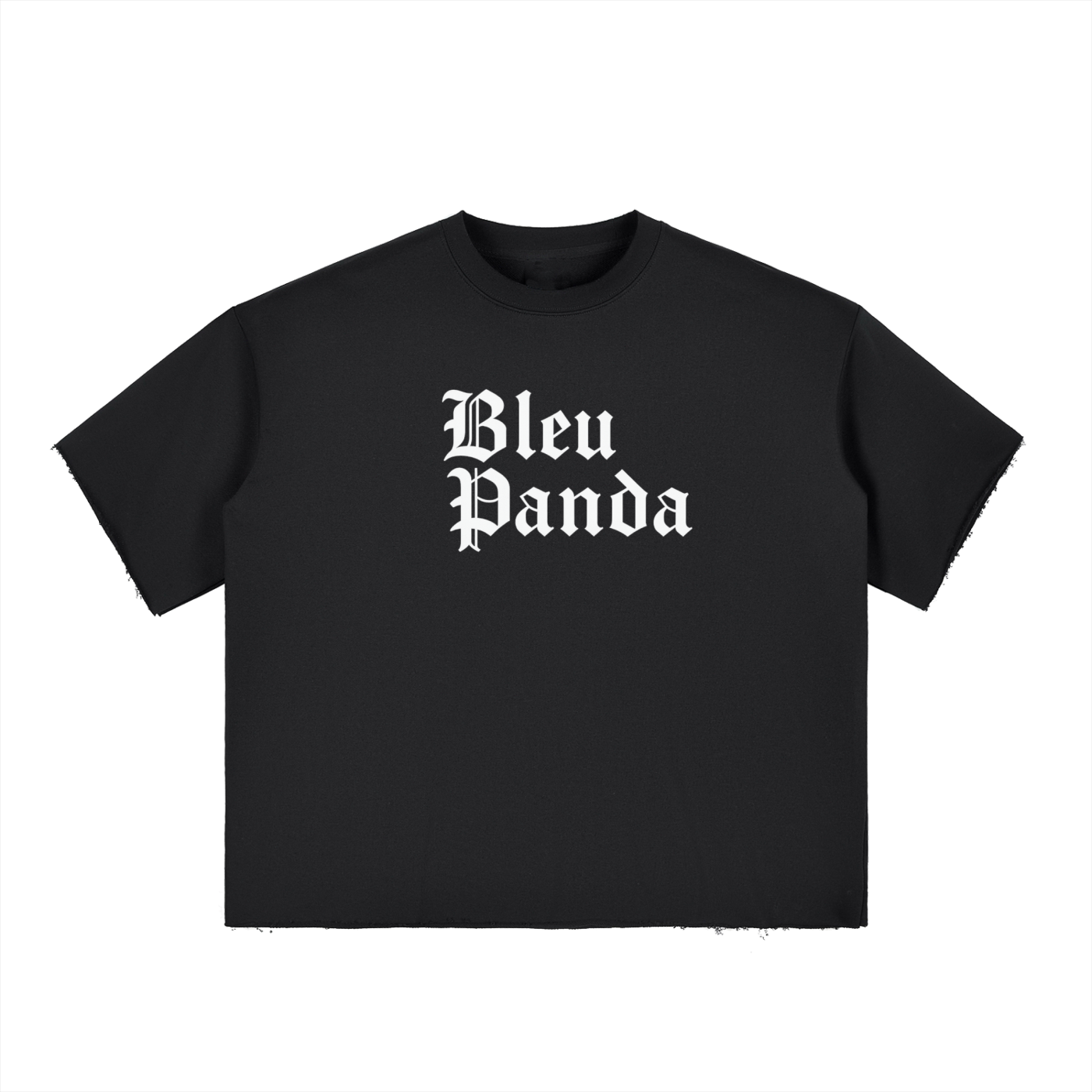 Boxy Half-Sleeve Raw-Edge T-Shirt