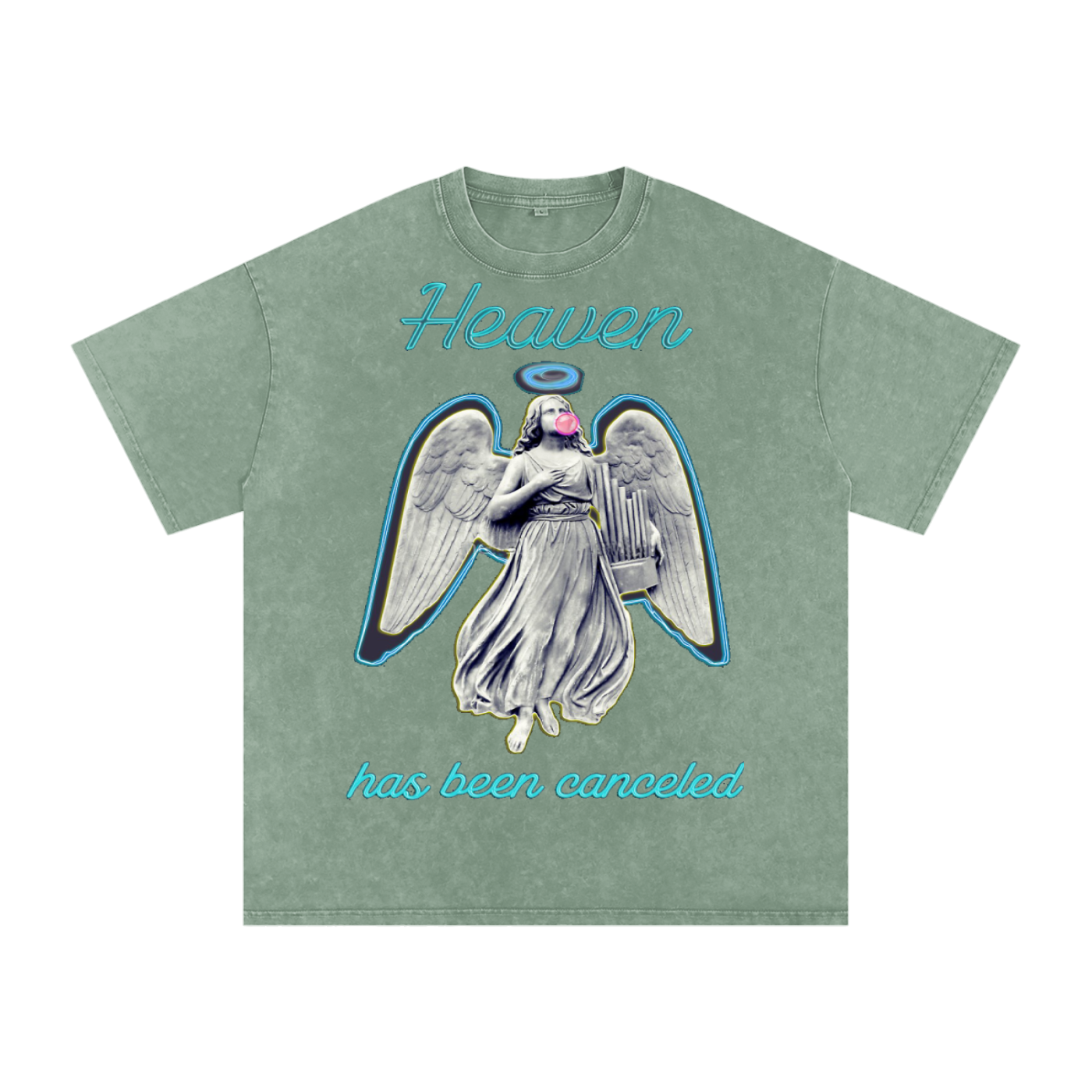Snow Washed Oversized Cotton T-Shirt