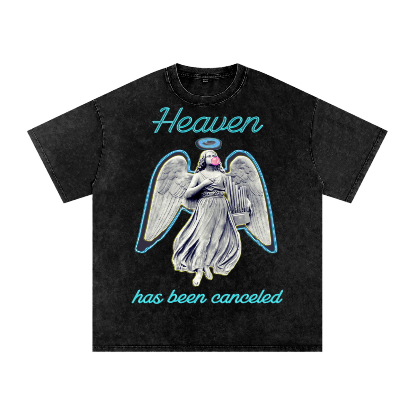 Snow Washed Oversized Cotton T-Shirt