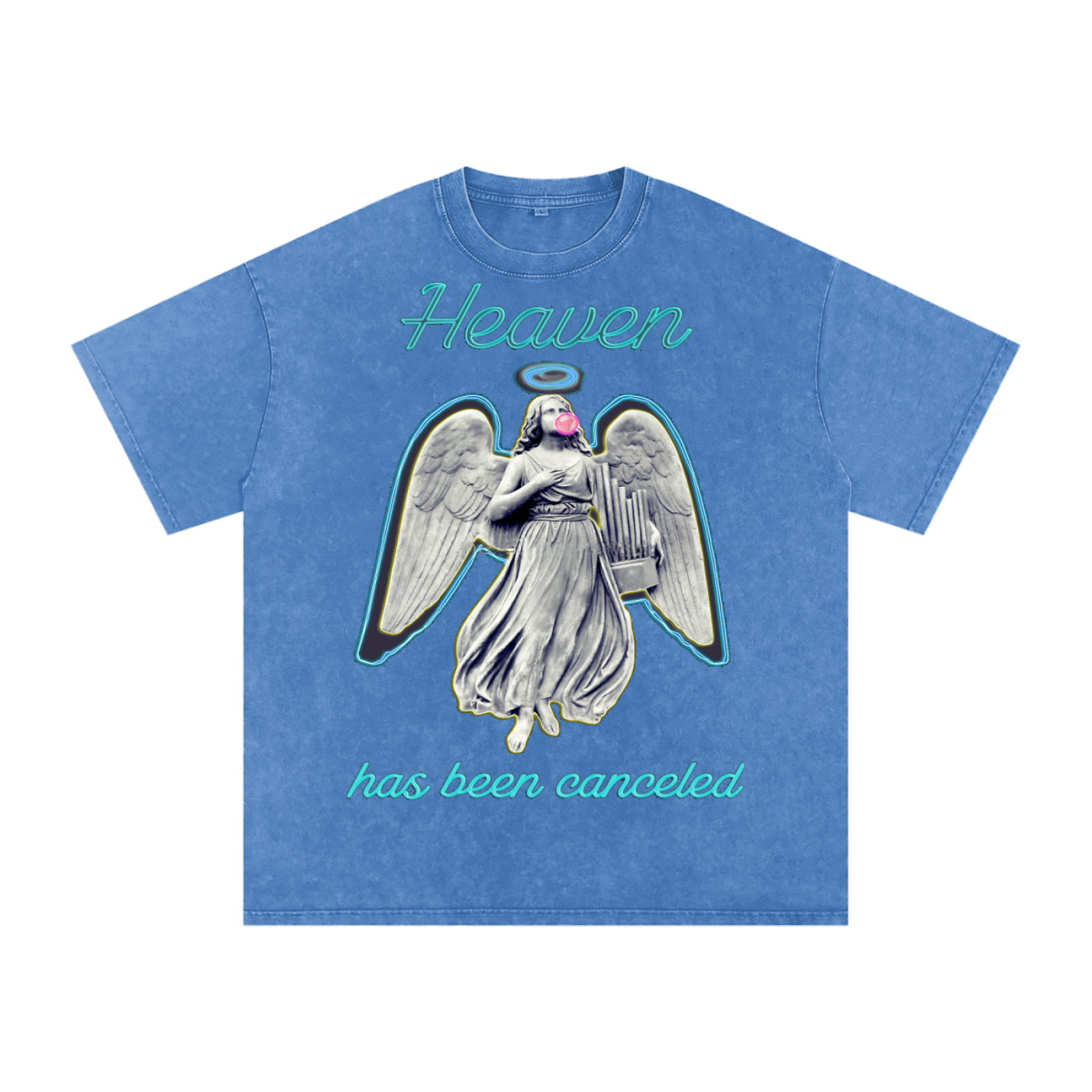 Snow Washed Oversized Cotton T-Shirt
