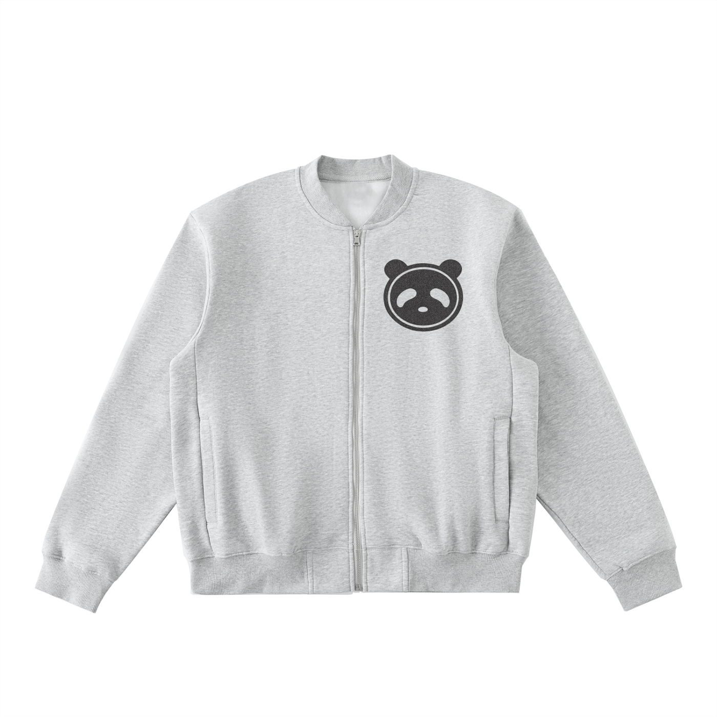 Essential Zip-Up Fleeced Varsity Jacket