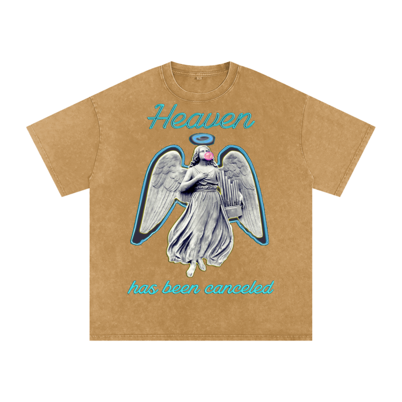 Snow Washed Oversized Cotton T-Shirt