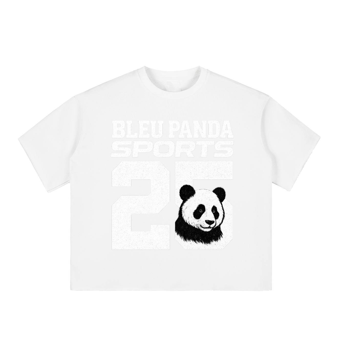 Boxy Half-Sleeve Raw-Edge T-Shirt