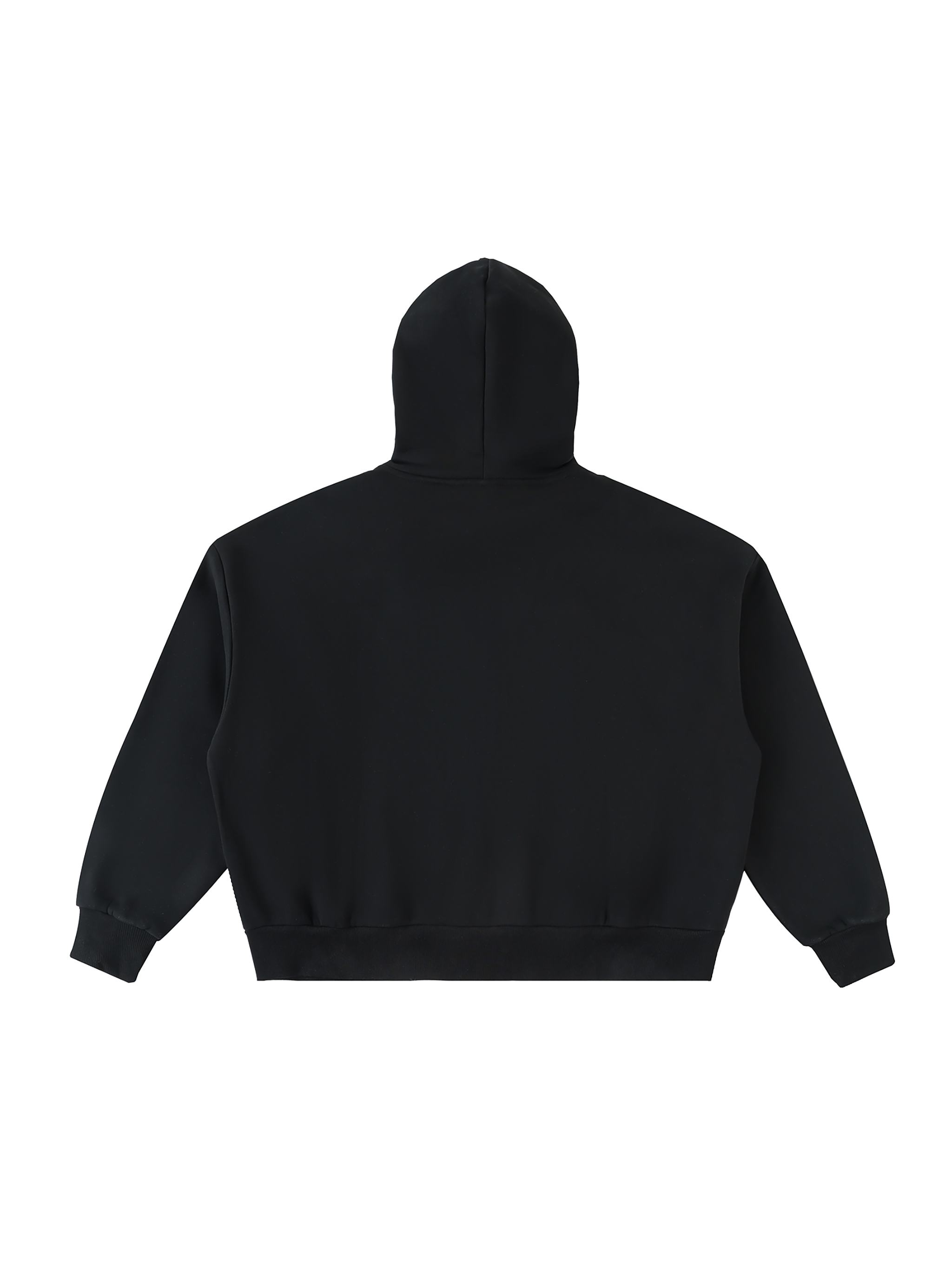 Fleeced Full-Zip Boxy Hoodie